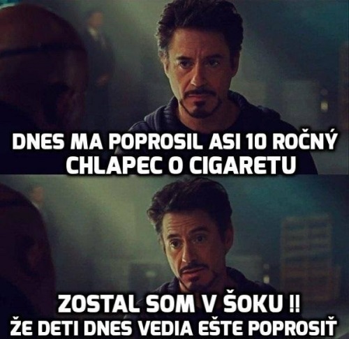 10-ročný chlapec prosí o cigaretu