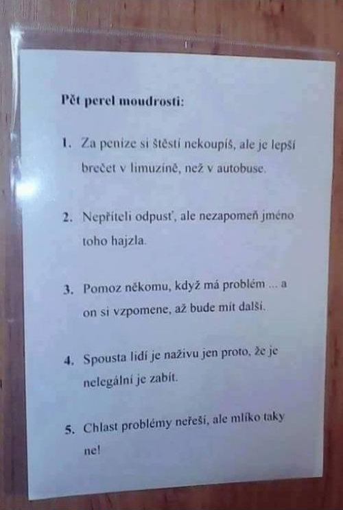 5 periel múdrosti