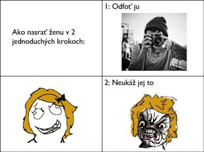 Ako nahnevať ženu v 2 krokoch