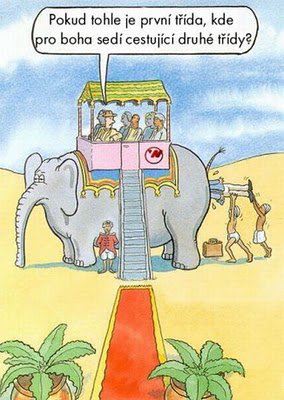 Cestovné triedy na slonovi