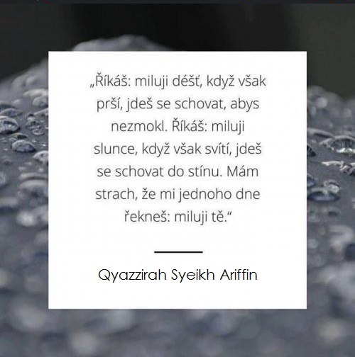 Citát o láske, daždi a slnku