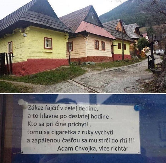 Dedinský zákaz  fajčenia