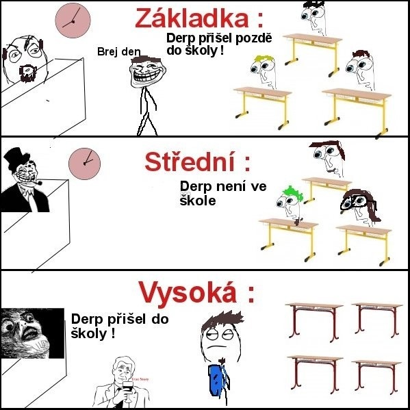 Derp a rôzne typy škôl