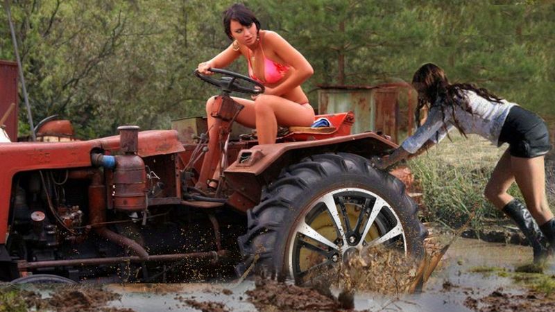 Úžasné dievčatá riadia traktory