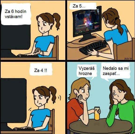 Dôvod nevyspatia PC hráčov