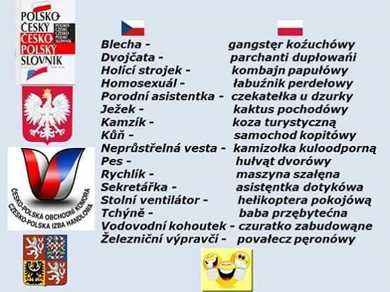 Česko-poľský slovník - vybrané výrazy