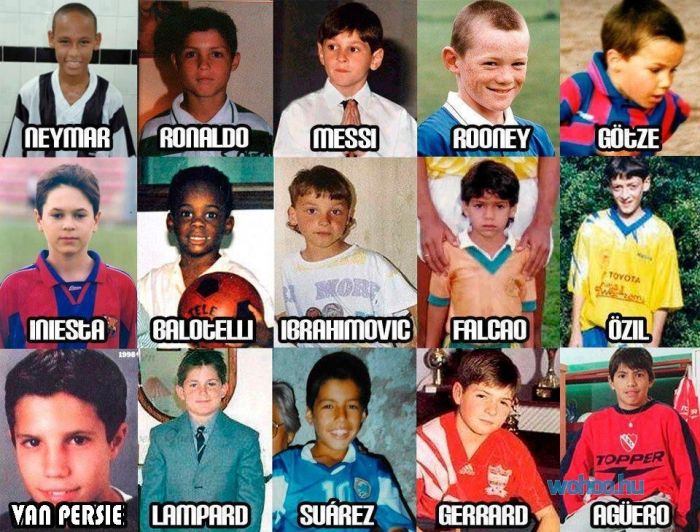Futbalové hviezdy za mlada