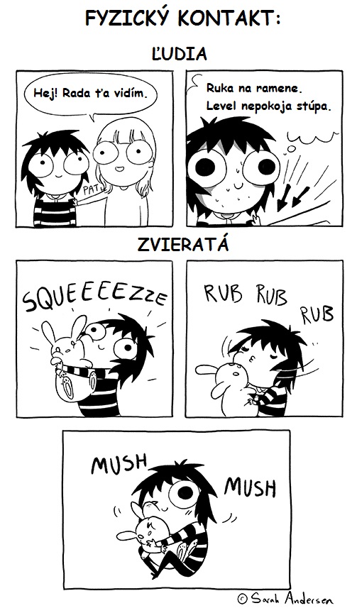 Fyzický kontakt ľudia vs zvieratá