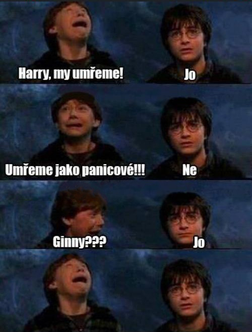 Harry a Ron pred smrťou a ich panictvo