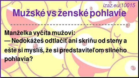 Mužské vs ženské pohlavie