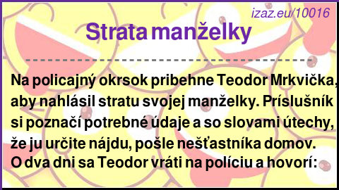 Strata manželky