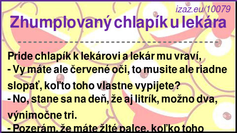 Zhumplovaný chlapík u lekára