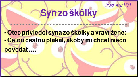 Syn zo škôlky