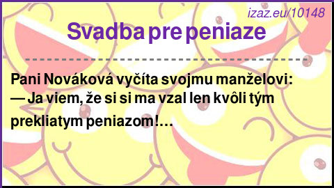 Svadba pre peniaze