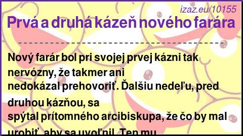 Prvá a druhá kázeň nového farára