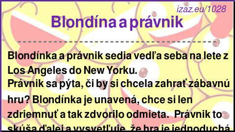 
Blondína a právnik

