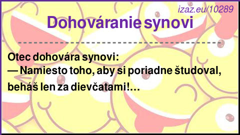 Dohováranie synovi