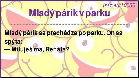 Mladý párik v parku