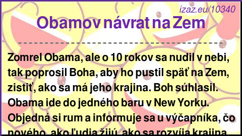 Obamov návrat na Zem