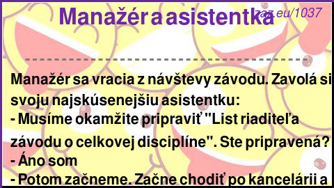 Manažér a asistentka
