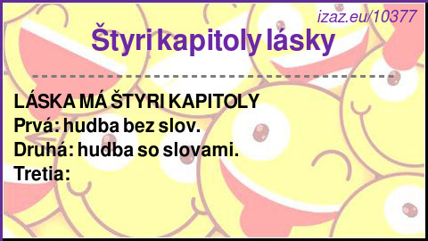 Štyri kapitoly lásky