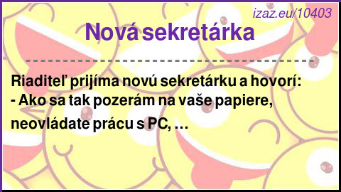 Nová sekretárka