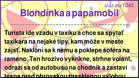 
Blondínka a papamobil
