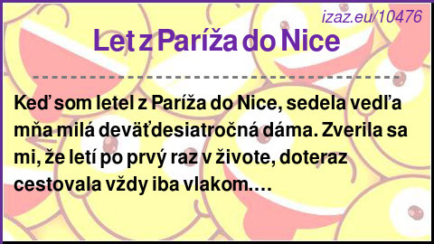 Let z Paríža do Nice