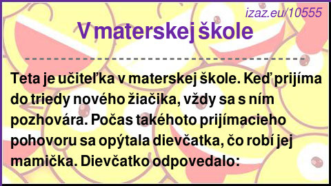 V materskej škole