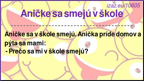 Aničke sa smejú v škole