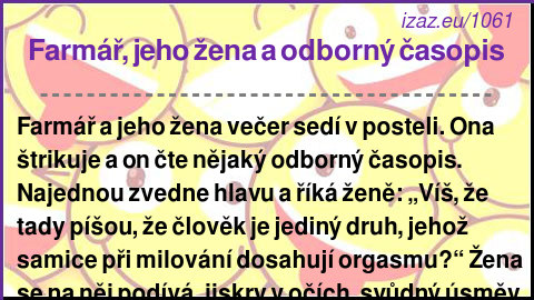 
Farmář, jeho žena a odborný časopis
