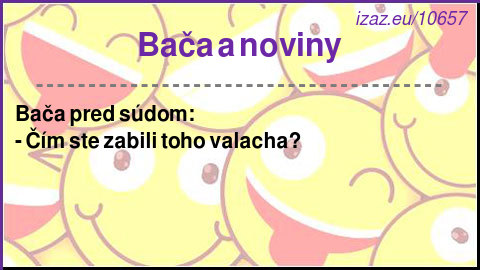 Bača a noviny