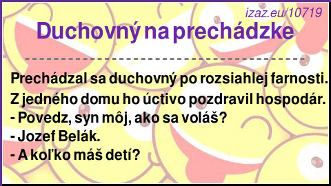 Duchovný na prechádzke