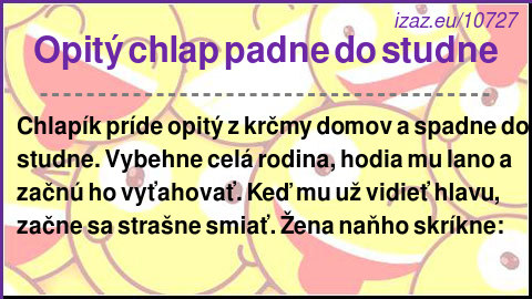 Opitý chlap padne do studne