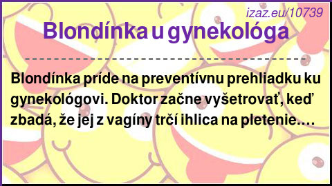 Blondínka u gynekológa