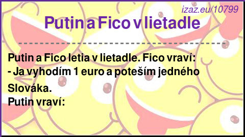 Putin a Fico v lietadle