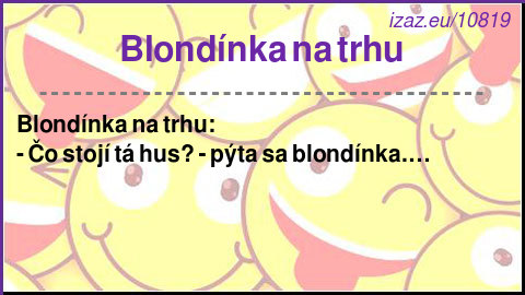 Blondínka na trhu