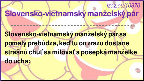 Slovensko-vietnamský manželský pár