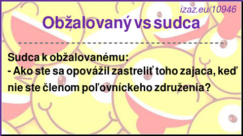 Obžalovaný vs sudca