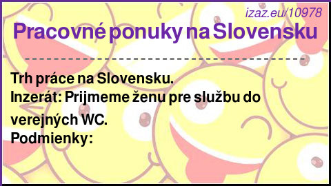 Pracovné ponuky na Slovensku