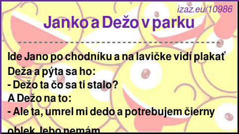 Janko a Dežo v parku