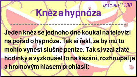 
Kněz a hypnóza
