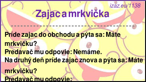 
Zajac a mrkvička 
