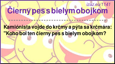 
Čierny pes s bielym obojkom
