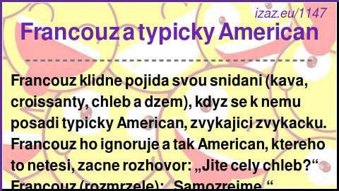 
Francouz a typicky American
