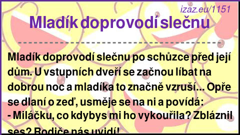 
Mladík doprovodí slečnu
