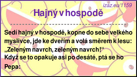 
Hajný v hospodě
