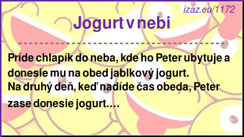 
Jogurt v nebi
