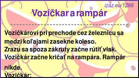 
Vozíčkar a rampár
