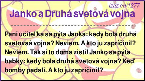 
Janko a Druhá svetová vojna
